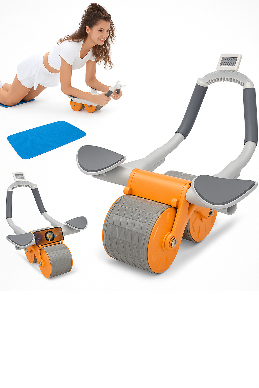 Ab Roller Double Wheel Exercise Fitness Core Training Tool